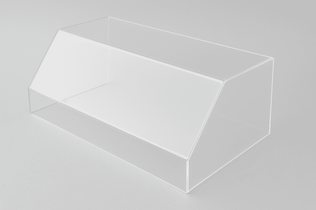 Glasheldere schuine kap